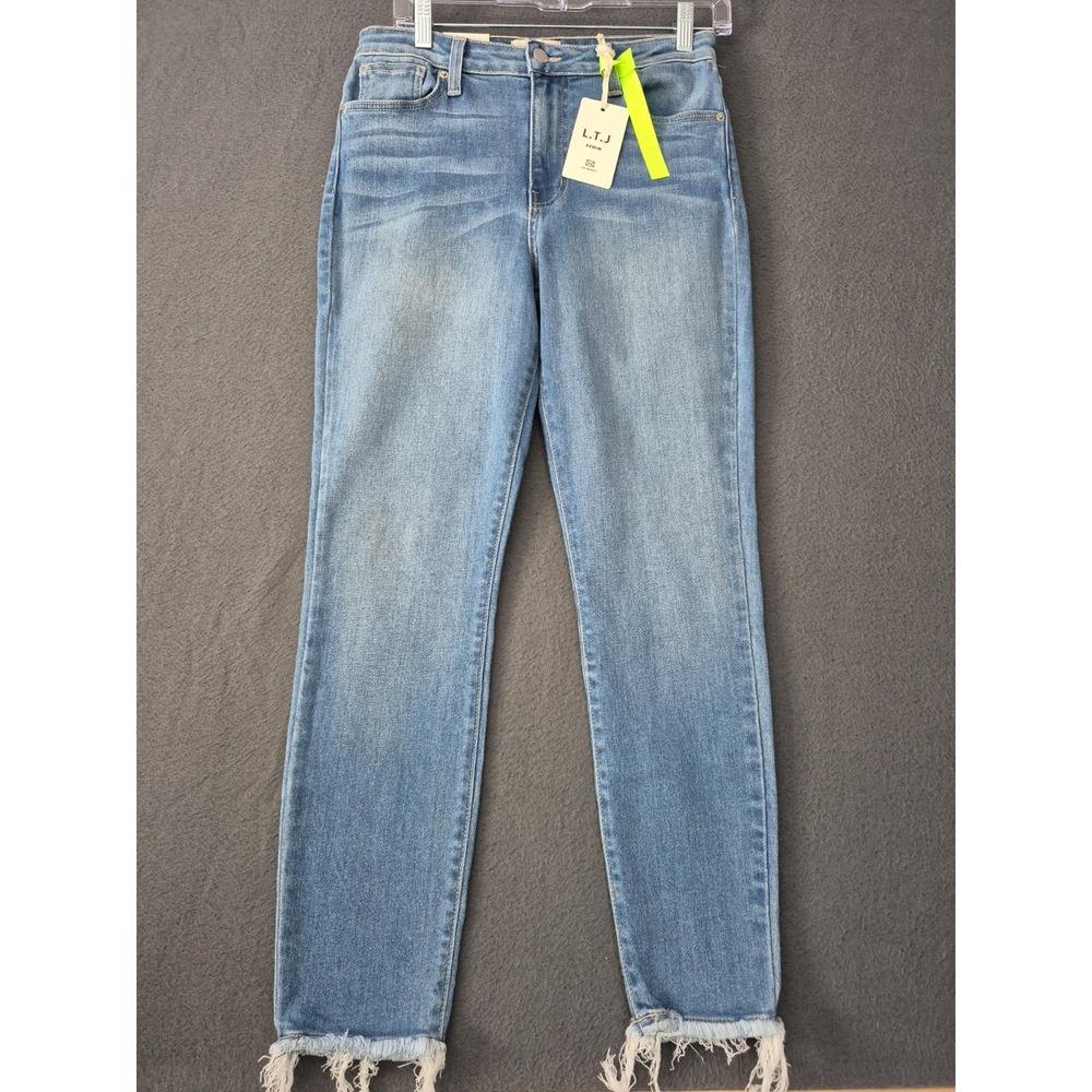 LTJ Letter to Juliet Verona Jeans Women's Size 29 Blue Medium Wash Raw Hem NWT